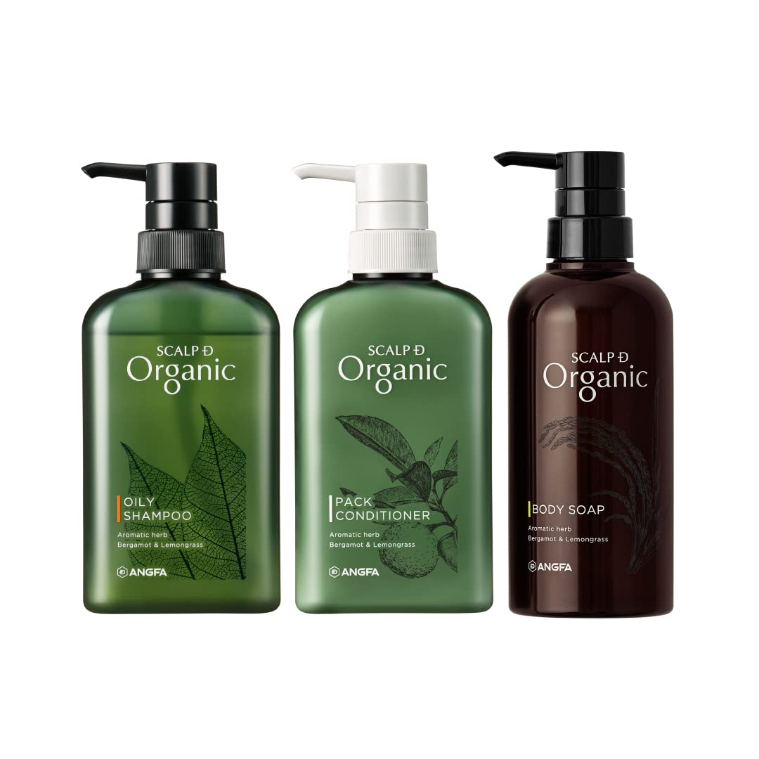 スカルプD オーガニック 3点 セット シャンプー(脂性肌)&コンディショナー&ボディソープ