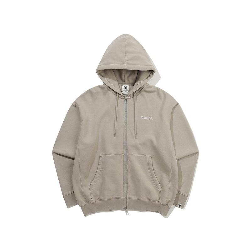 [公式]エッセンシャル スノーウォッシング 裏起毛 フード付きジップアップ BEIGE