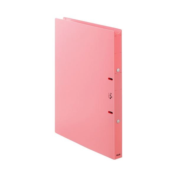 （まとめ）プラス 利用者カルテ リングファイルA4S ピンク(×10セット)