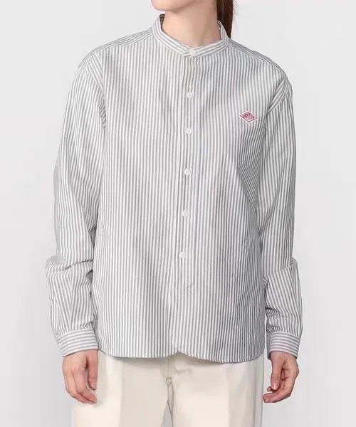 【メガ割限定セール】ダントン 長袖シャツ 無地 綿100％ カジュアルシャツ レディースファッション 学生 春夏スタンドカラー 通勤