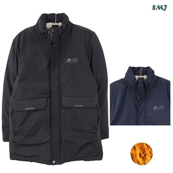 SMJ1680 男性用保温パッド入りパーカー 中年男性用冬パッド入り