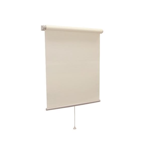 モダン ロールスクリーン (無地防炎 60cm×135cm ココ) 日本製 巻取りスピード調整機能付き 『ティオリオ』