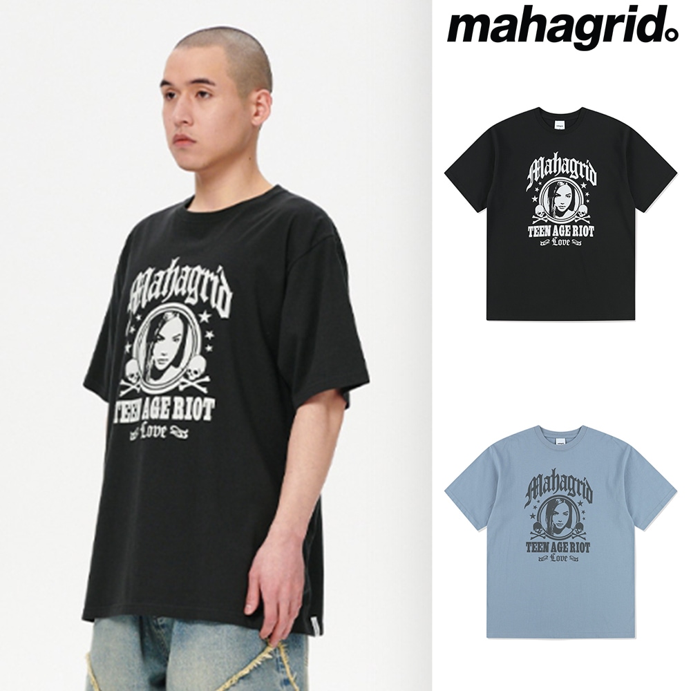 [mahagrid] TWO SKULL ROCK TEE