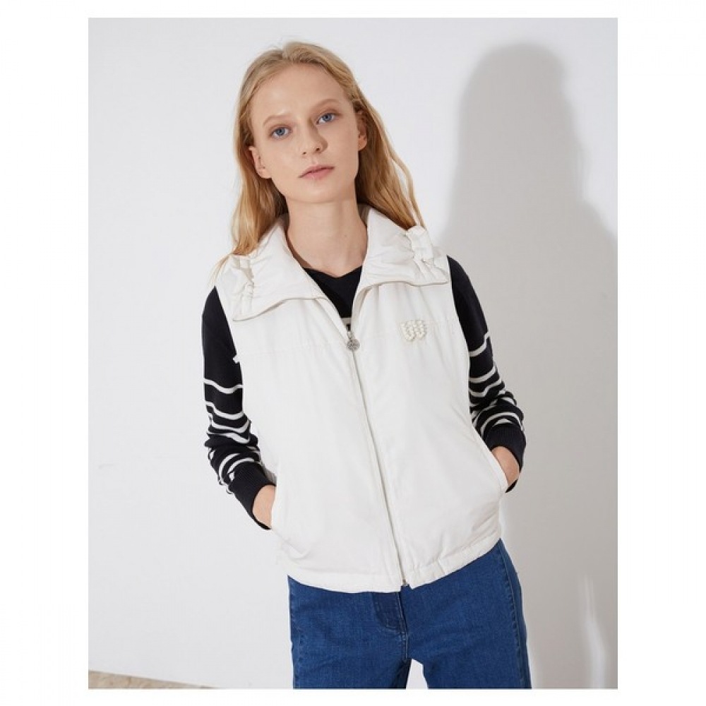 (オリビア・ローレン) ワッフェンポイントショート丈ベスト_VVBKA3S1281