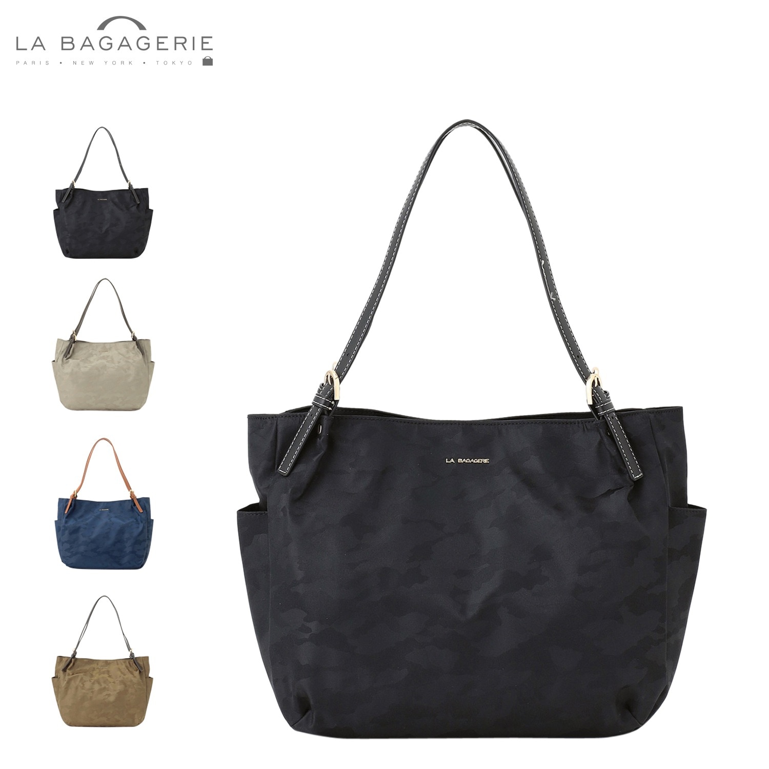 トートバッグ レディース A4 撥水 軽量 斜めがけ ファスナー付き B0064-04