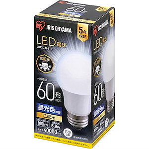 【E26】アイリスオーヤマ LED電球 60W形相当 昼光色 口金直径26mm 広配光 密閉器具対応 LDA7D-G-6T6