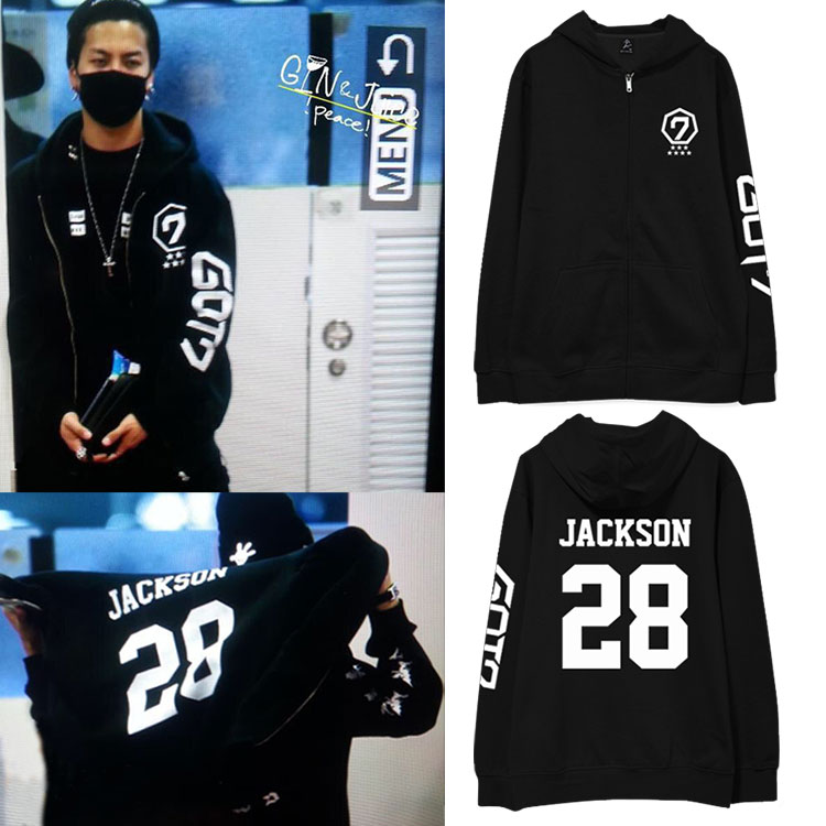 Got7 フード付きスウェットシャツ ジャクソン王家服秋冬男女長袖ジャケット