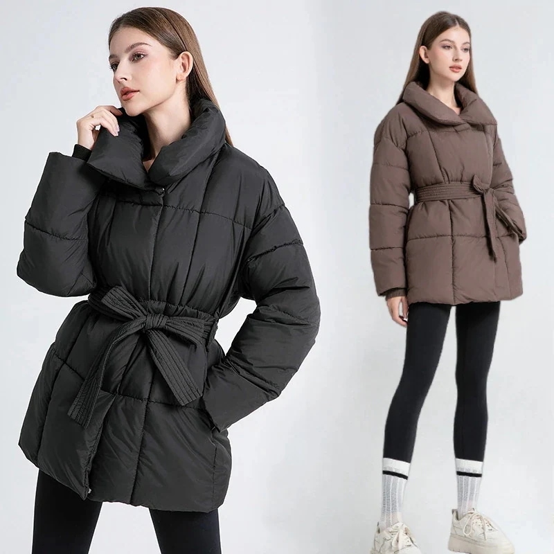 冬新作 高級感 中綿ジャケット ウエスト引き締め着痩せ コート レディース 冬アウター 韓国ファッション 流行り百掛け 中綿コート レディース 裹起毛ファッション30%までに制限