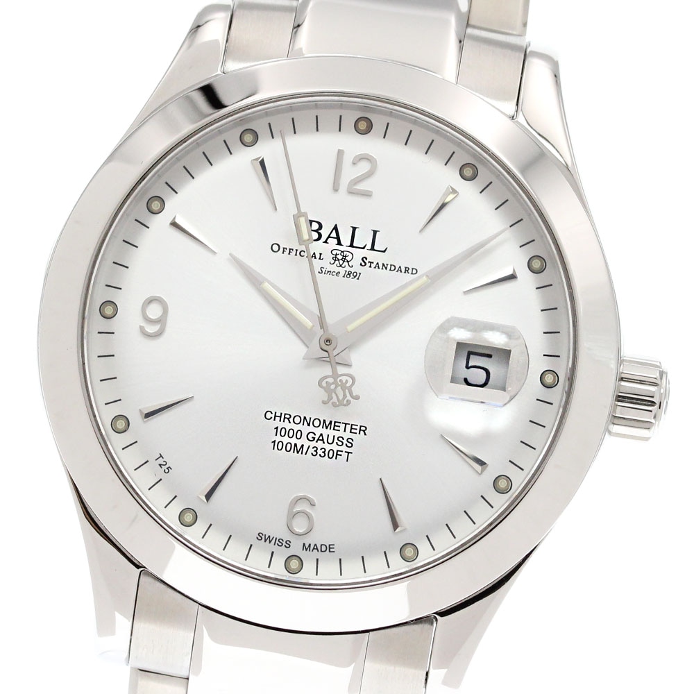 ボールウォッチ BALLWATCH NM9026C-S5CJ-SL オハイオ クロノメーター デイト 自動巻き メンズ 美品 箱付き_850188【中古】