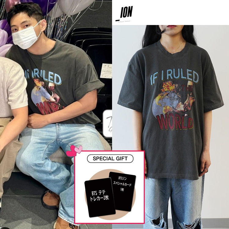 [BTS V 着用］ 【IONSEOUL】The World Printing Over T-Shirt[正規品］