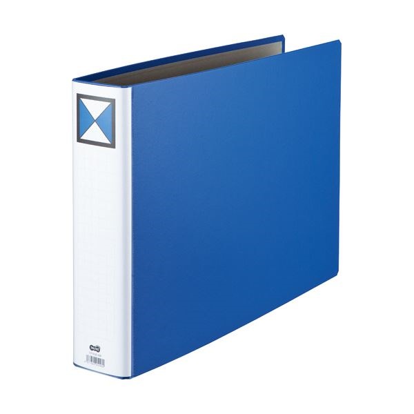 両開きパイプ式ファイル A3-E 60mmとじ 青 [x10セット]