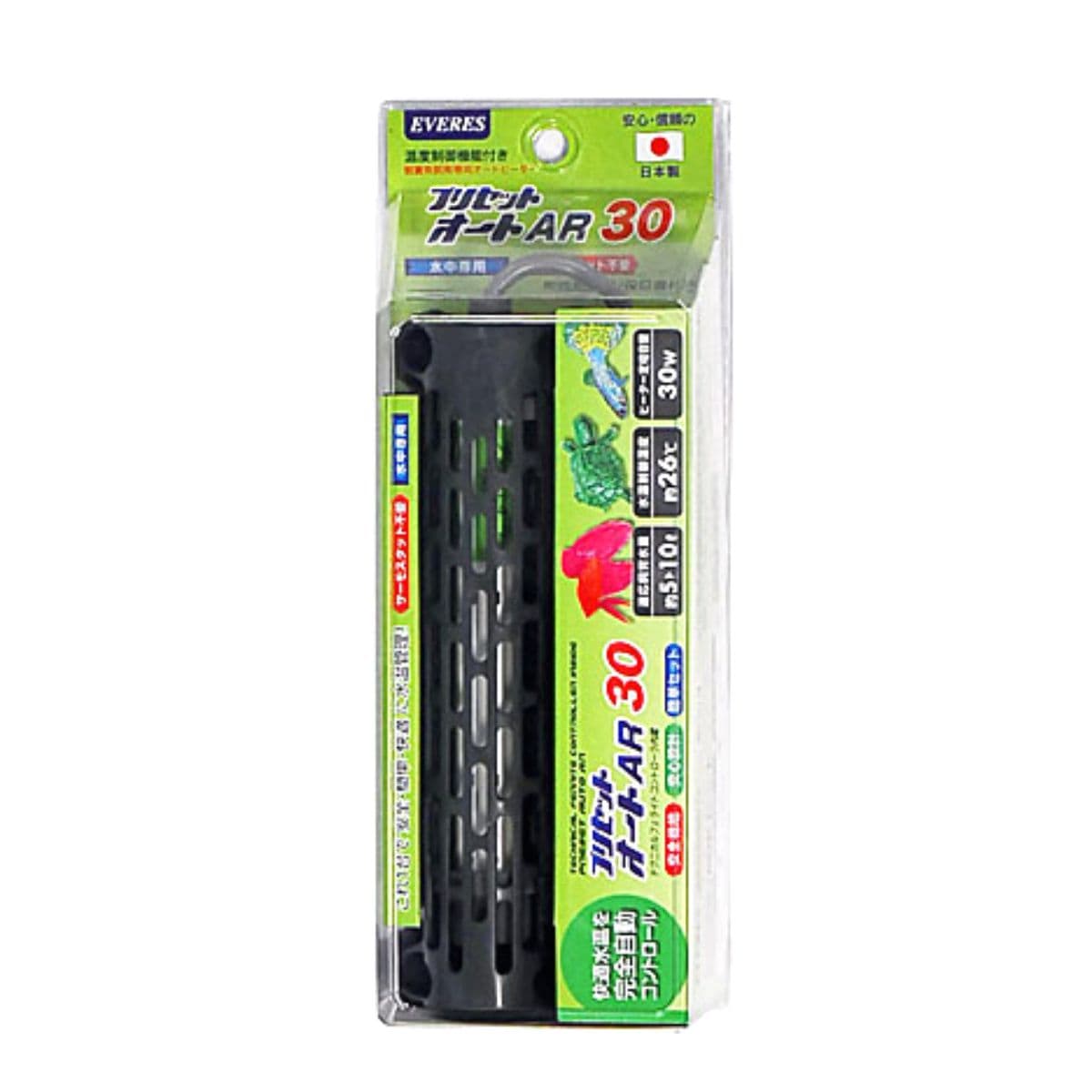 エヴァリス プリセットオートヒーターAR30　30W【3個セット】熱帯魚 観賞魚 水槽用 保温器具 飼育 サーモスタット不要 日本製 エバリス 保温 水温 小型 空焚き防止 EVERES 8,869円