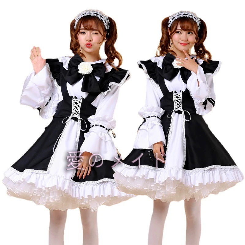 在庫一掃にゃんこくクラシック長袖メイドかわいいメイド日韓メイドコスプレ女装メイド服