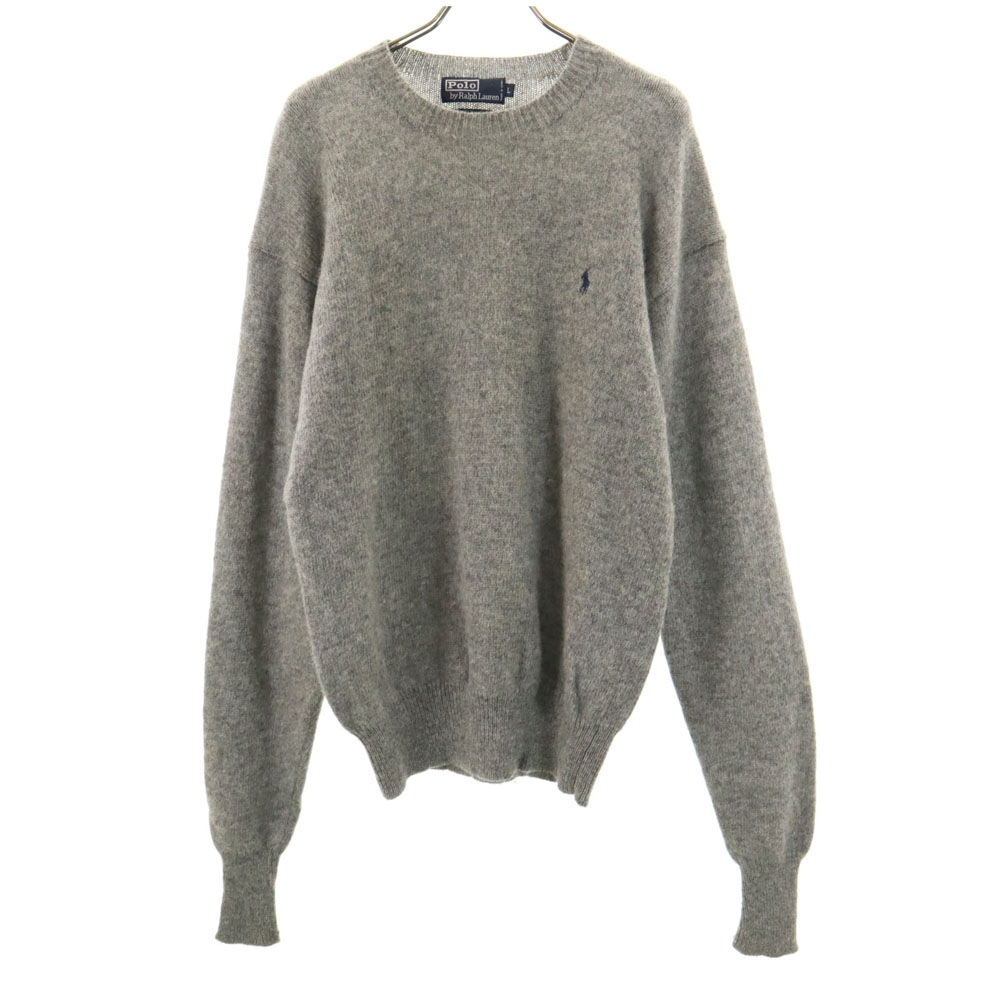 ポロバイラルフローレン 90s オールド ウールブレンド 長袖 セーター L グレー Polo by Ralph Lauren ニット メンズ