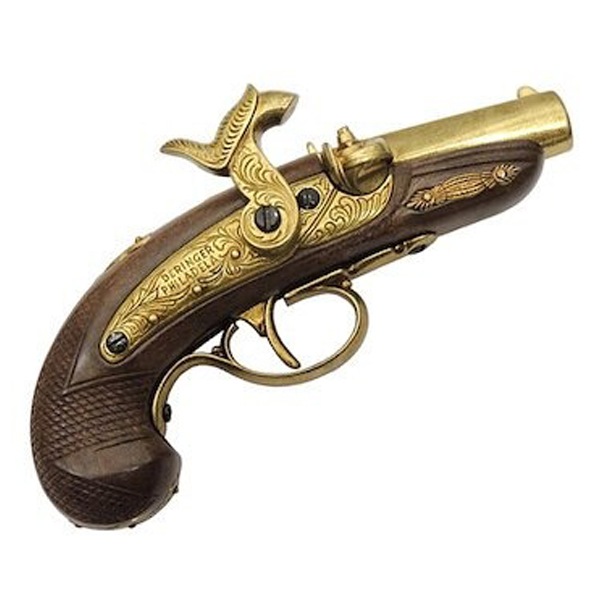 DENIX デニックス 5315 デリンジャー ゴールド ピストル 20cm フィラデルフィア レプリカ 銃 ミリタリー アーミー コスプレ デリンジャー フィラデルフィア ポケットピストル