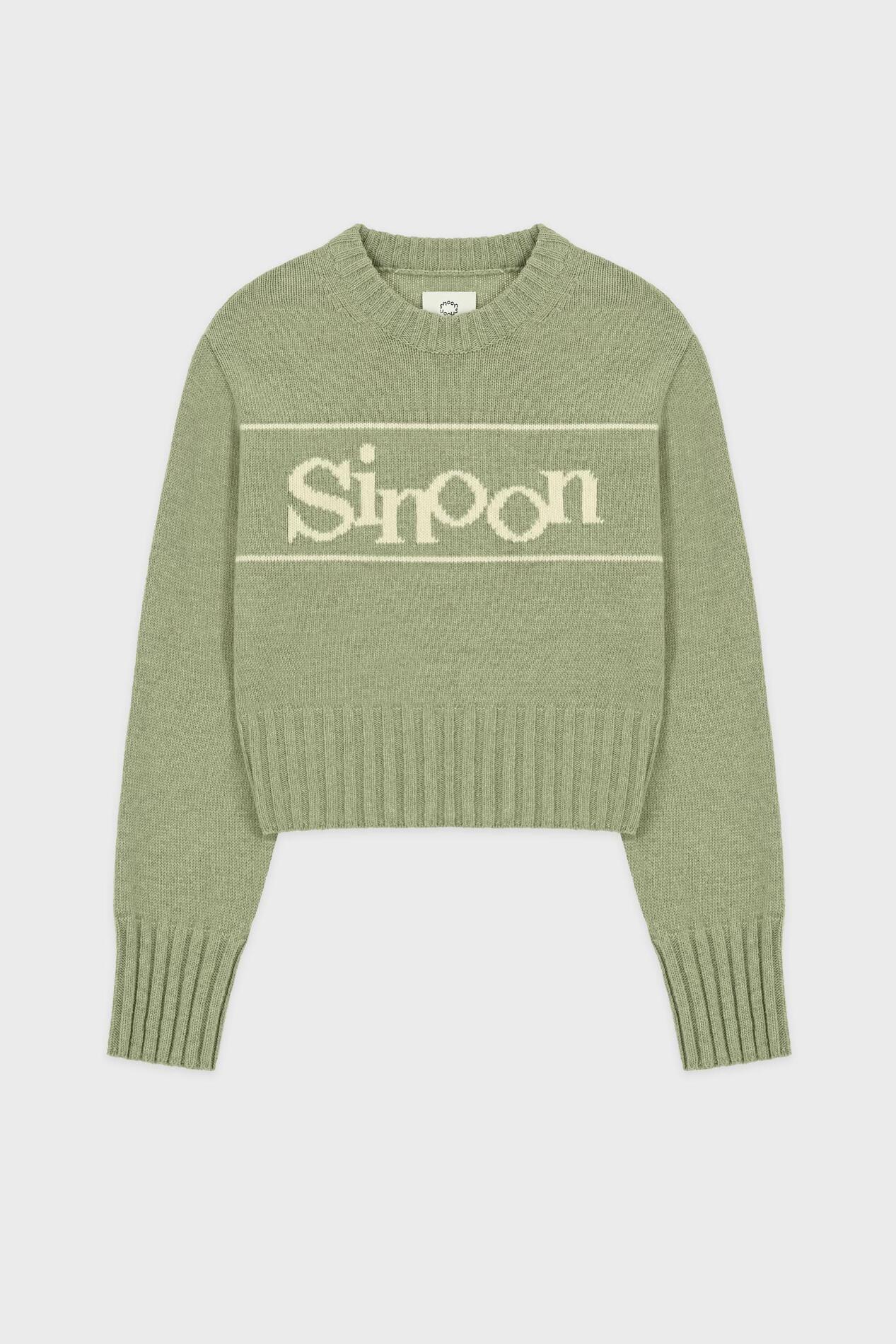 【SINOON】 SINOON PULLOVER KNIT : OLIVE GREEN