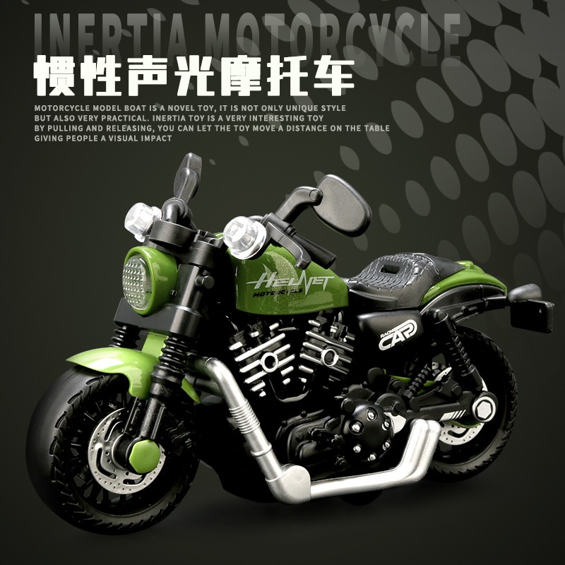 子供の慣性バイクは運転をシミュレートし光と音の効果を押し小さな男の子のオートバイのおもちゃの車のモデルを混合卸売