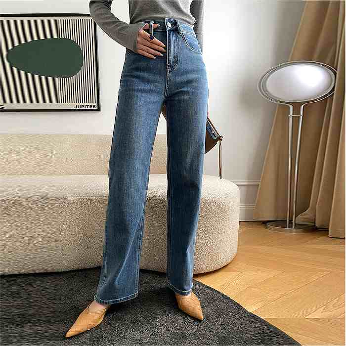 在庫セールデニムパンツ　ロングパンツ　定番　ストレートライン　大人パンツ　ブルージーンズ　ジーパン　pa-2412-4