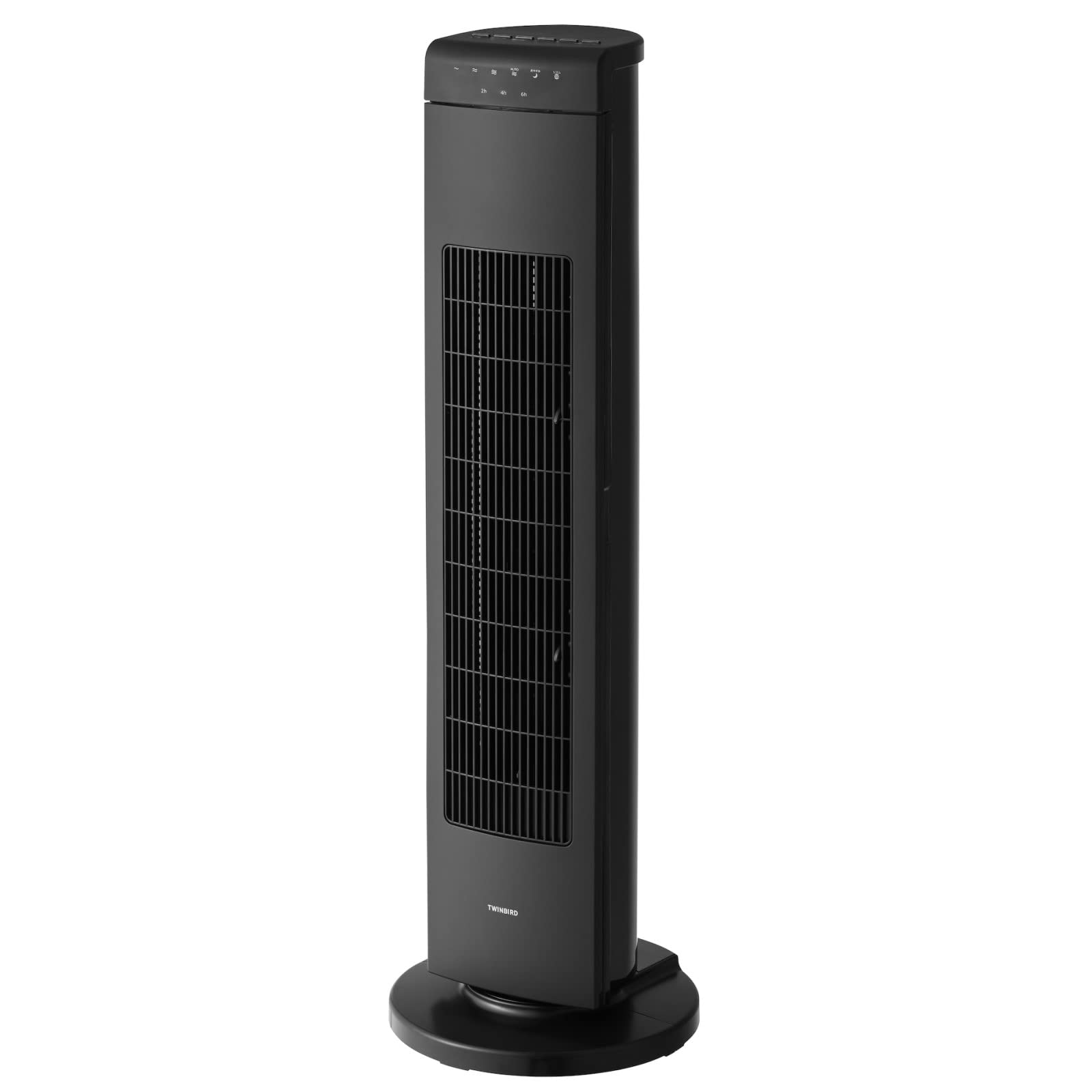 ツインバード タワーファン ブラック タワー型扇風機 左右首振り 風量3段階 タイマー付 リモコン付 フィルター掃除可能 丸洗い 水洗い ファン取り外し可能 EF-D914B