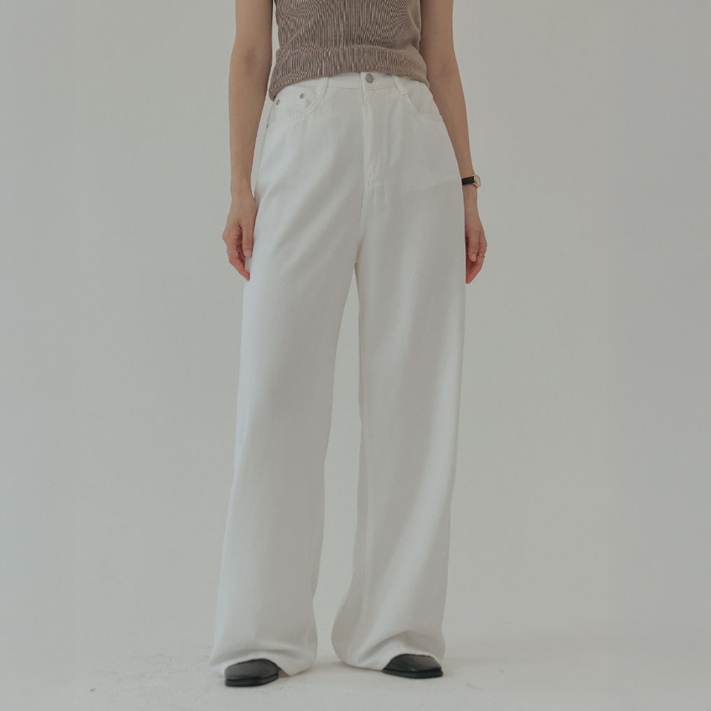 フロミンクールコットンワイドパンツ