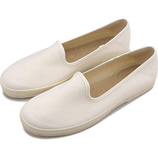 ファインバルカナイズド FINE VULCANIZED スリッポン ブラバス [54323721 SS24] BRAVAS レディース 靴 夏 リネン キャンバス スニーカー シューズ WHITE