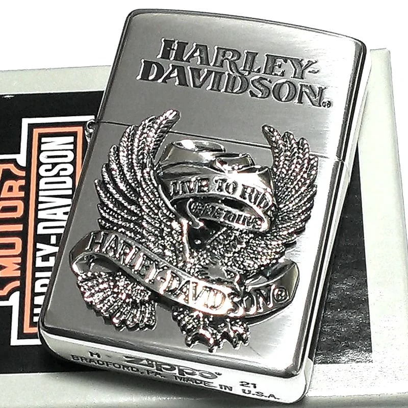 ZIPPO ハーレーダビッドソン ジッポ ライター シルバー ビッグメタル イーグル 鷲 HARLEY-DAVIDSON 日本国内限定モデル かっこいい メンズ ギフト