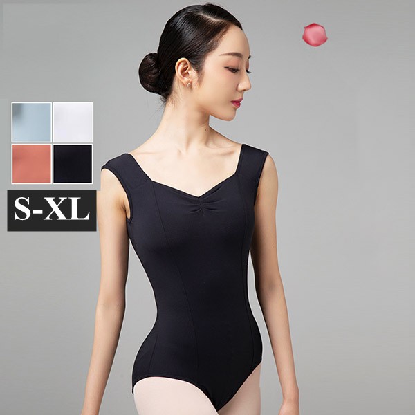 バレエ レオタード 大人 スカート無し 黒 ダンスウェア 大人レオタード レッスン着 ノースリーブ 背中空き ジュニア 韓国風 おしゃれ バレエダンス 練習着 演出用 コスチューム ダンス服 ブルー