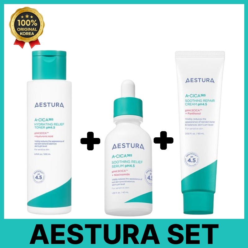 エイシカ 365 敏感肌 3点 スキンケアセット(トナー250ml+セラム40+クリーム60ml)