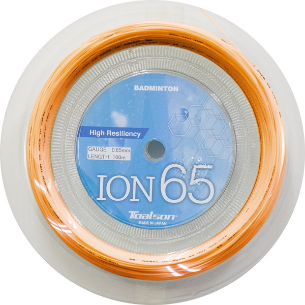 TOALSON (トアルソン) バドミントン用 ガット イオン 65 オレンジ 100mロール 0.65mm 841651O