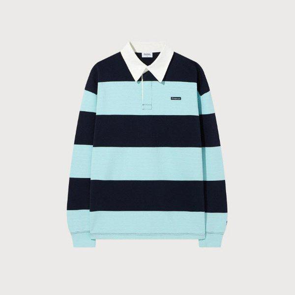 長袖Tシャツ JQS CO2501CR06-SB オーセンティック ラグビー スウェットシャツ スカイブルー