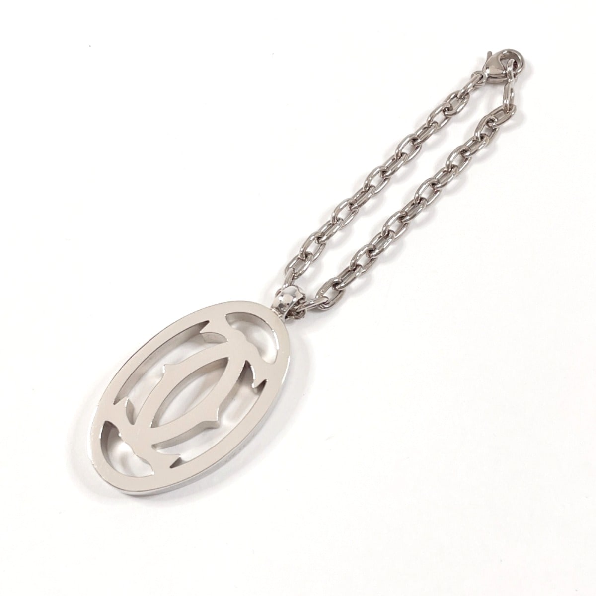 T1220148 ダブルシー チャーム シルバー メタル レディース