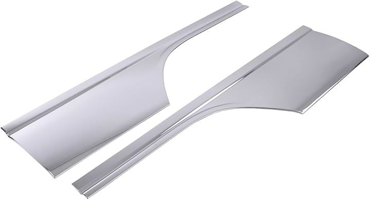 互換品いすゞ NEWエルフ PMエルフ 07エルフ マツダ タイタン 日産 アトラス メッキ ドアガーニッシュ パネル 左右セット 社外品(スモーク フィルム コーティング ステー バ)