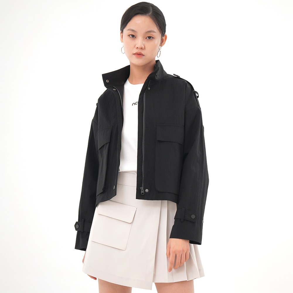 ACUD ポケット ジップアップ ジャンパー _ブラック