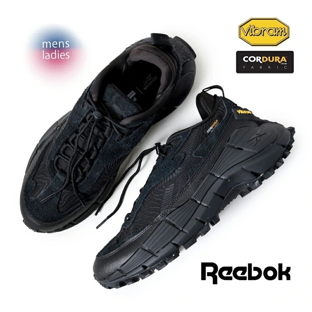 REEBOK リーボック ジグキネティカ2.5 エッジ スニーカー ZIG KINETICA 2.5 EDGE BLACK/GREY ( 国内正規品 ブラック 黒 メンズ レディース トリプルブラック
