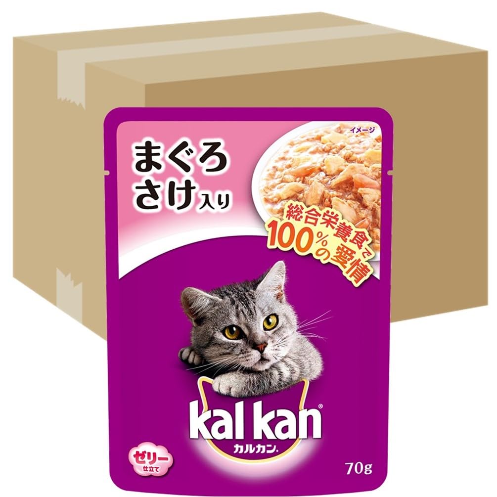カルカン パウチ まぐろ さけ入り キャットフード 成猫用 70g×160袋 (ケース販売)