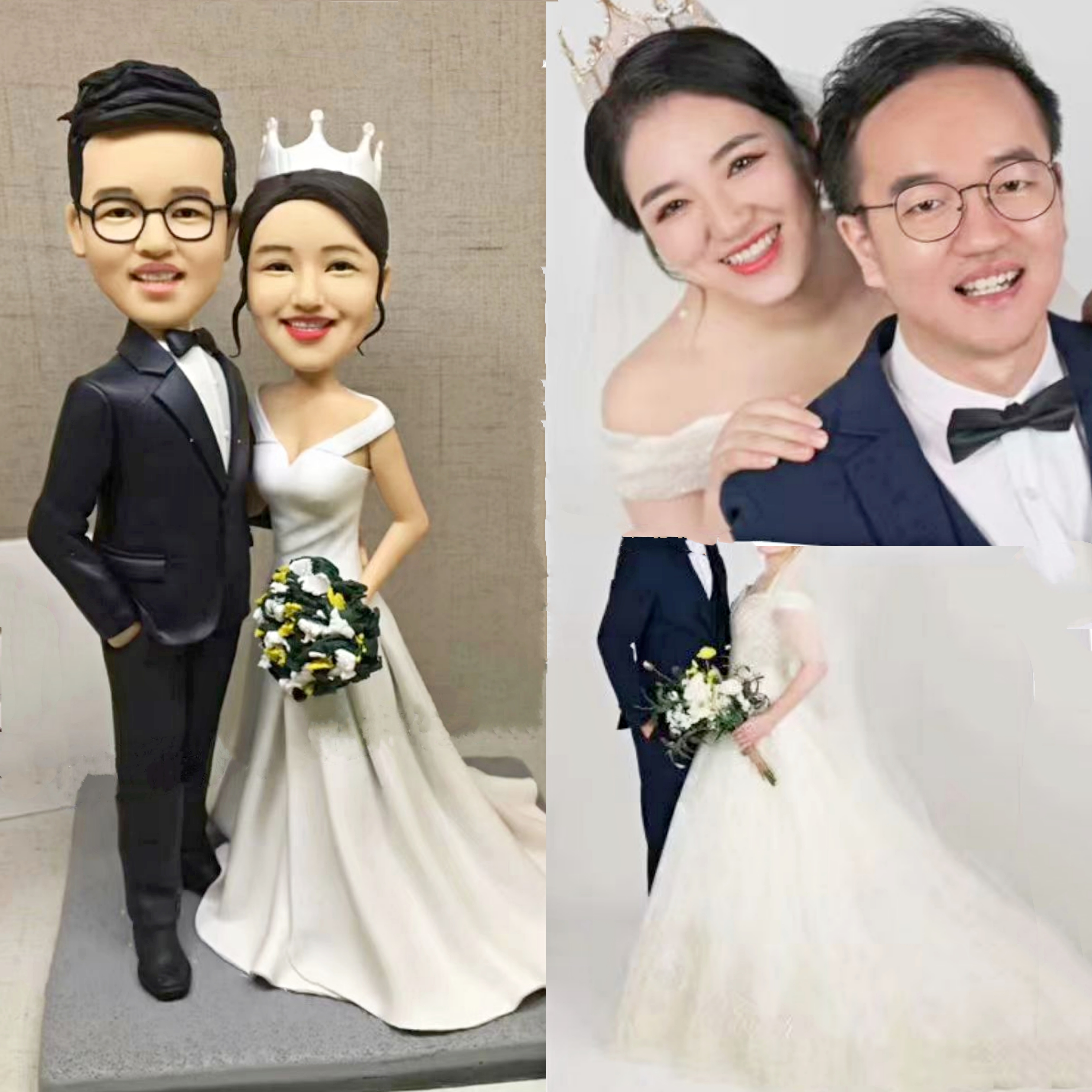 【オーダーメイド】3D肖像画 似顔絵 人形 フィギュア 結婚祝い 周年記念日 カップル 彼氏 彼女 夫婦 両親 贈呈品 記念品