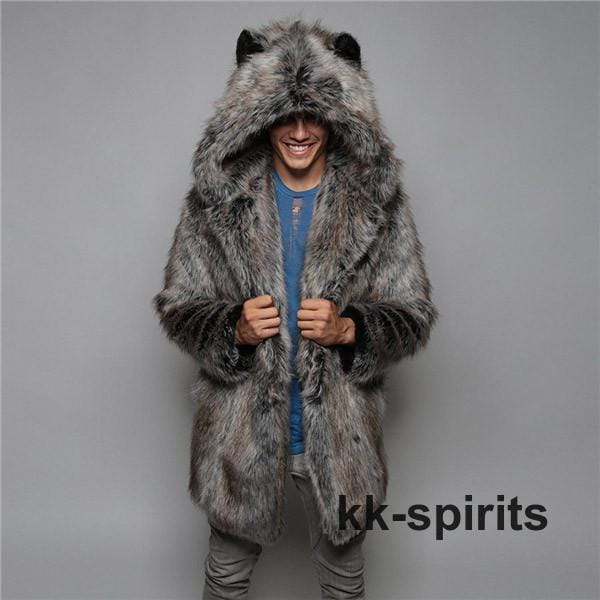「新品」48h激安挑戦毛皮コート ファーコート メンズ アウター ロングコート ロング丈 フード付き 防寒 ファー フェイクファー 格好良い かっこいい 高級感 厚手 冬服