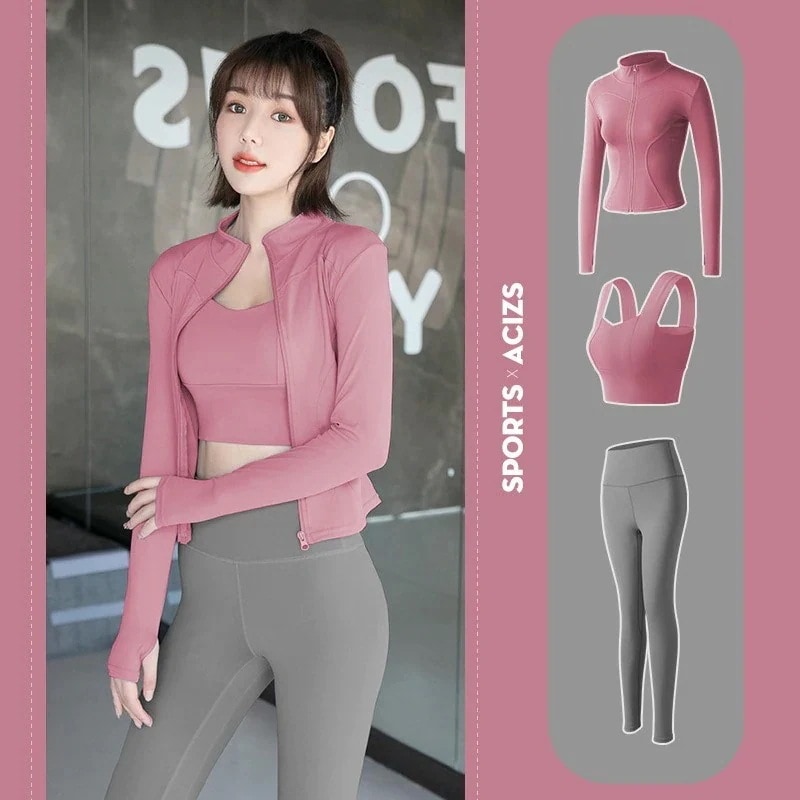 お家ヨガウェアカップ付きインナー 3点セット運動セット ジョガーパンツ スウェットパンツ フィットネスブラ3点セット 大きいサイズ フィットネス ジョガーパンツおしゃれヨガウェア