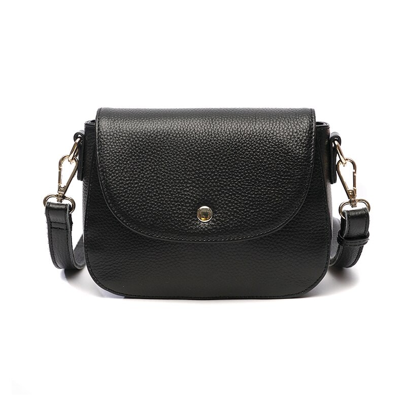 女性用フラップ付き本革バッグ,ショルダーストラップ,シンプルなデザイン,天然牛革,2022
