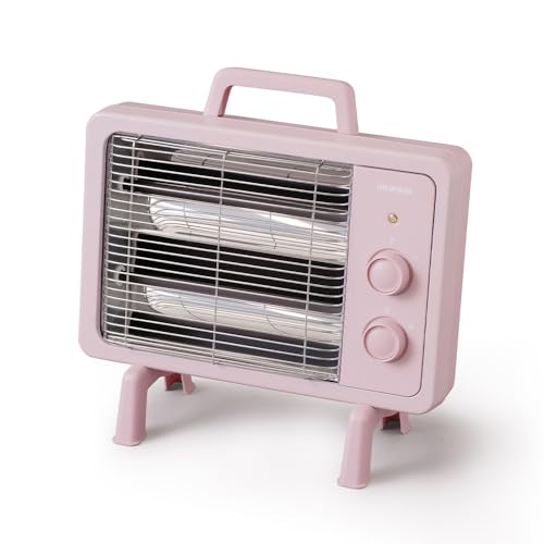 色：3) ピンク/ブラックコートヒーター アイリスオーヤマ 電気ストーブ 速暖 転倒時電源OFF 4