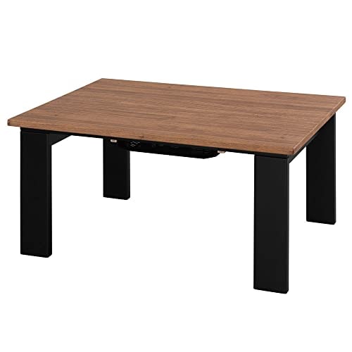 色：1) 80×60 アイリスオーヤマ こたつ おしゃれ 長方形 デザインタイプ 幅約80*奥行約6