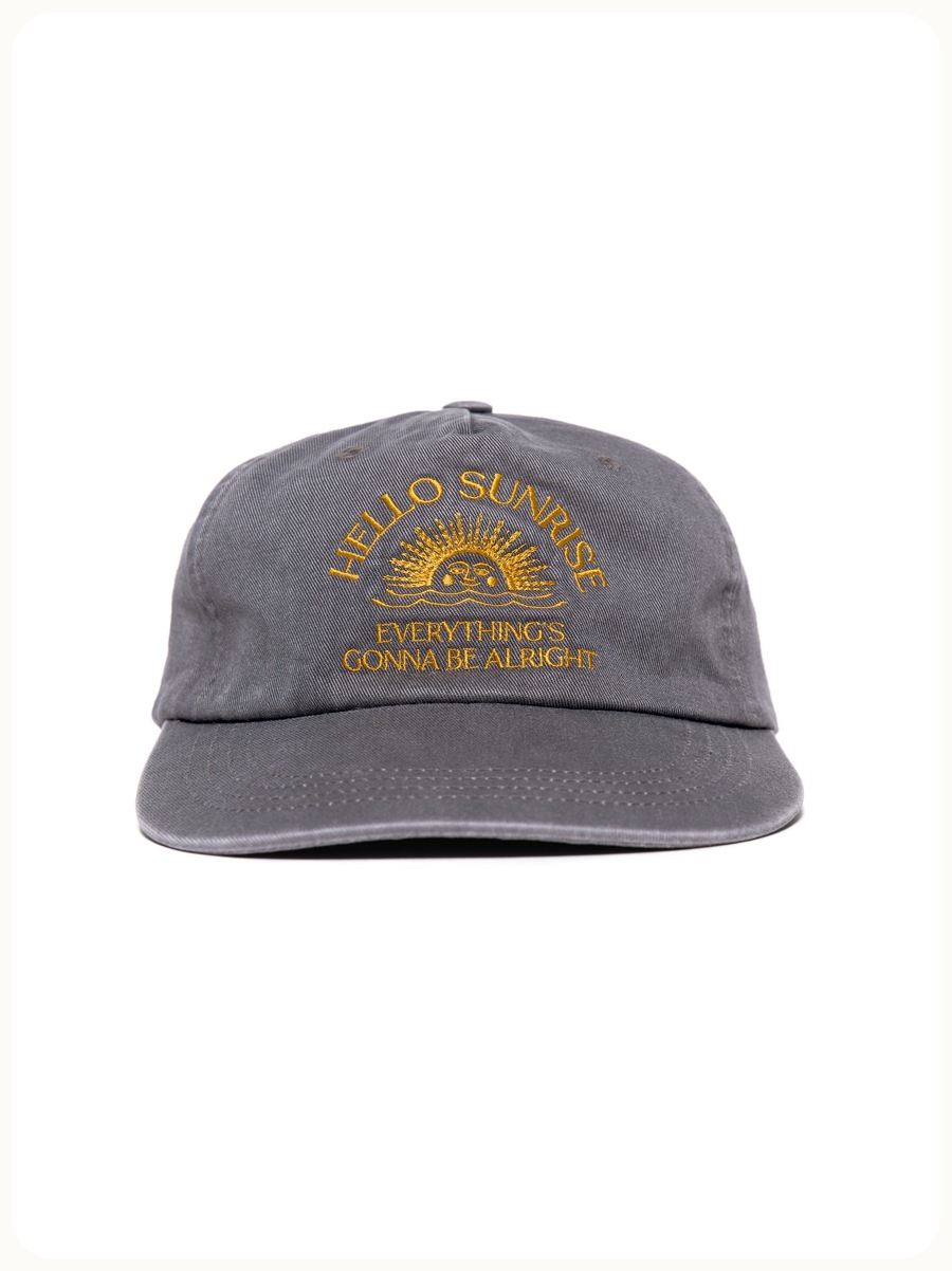 HELLO SUNRISE Arch Logo 5Panel Cap Gray