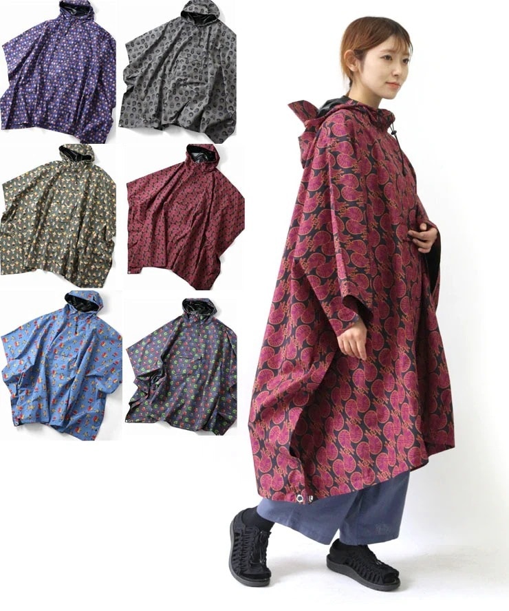 プルオーバーハッピーペイントポンチョ プロトコル 春夏 メンズ ポンチョ レインコート 大きいサイズ レディース G321787 【セール品の為返品・交換不可商品】 台風第15号