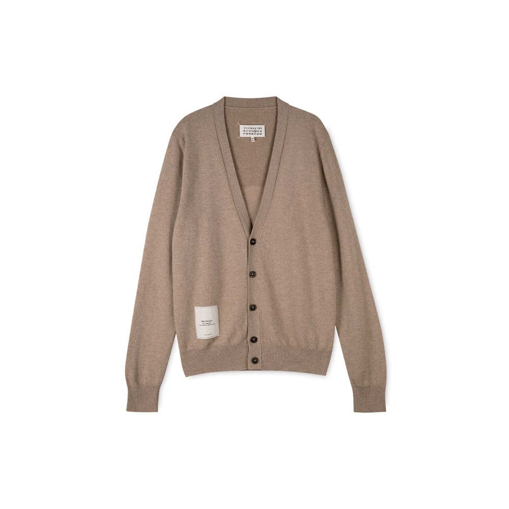 メゾンマルジェラ 男性 スティッチ ロゴ ベージュ カーディガン PF1S50HA0954S16823113M