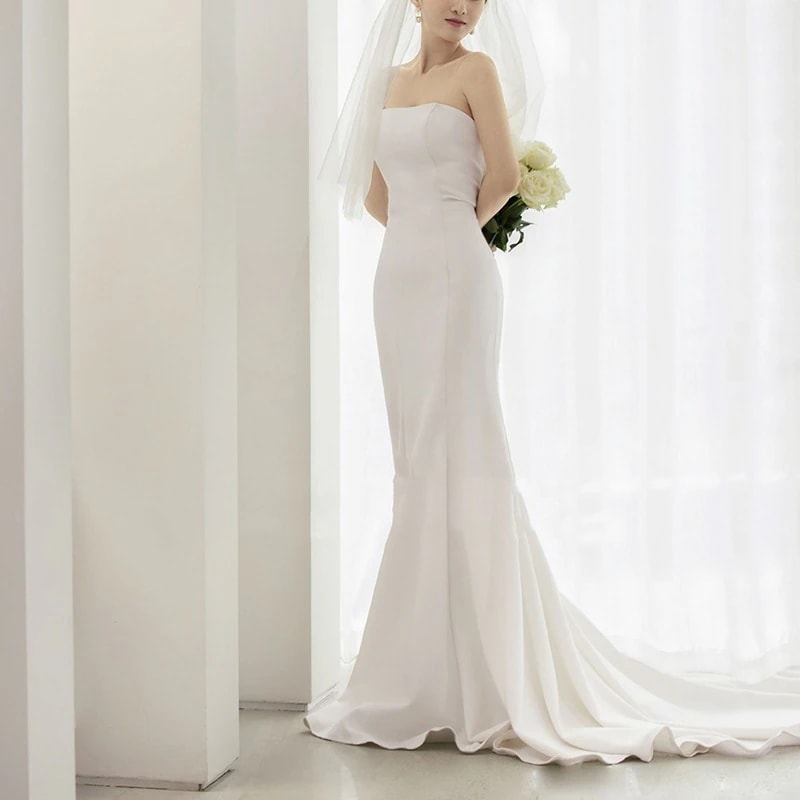 2024 新作 高級感 気質 ワンピース 結婚式 ドレス 花嫁ロングドレス 結婚式ワンピース 韓国ファッション パーティードレス ウェディングドレス 白101