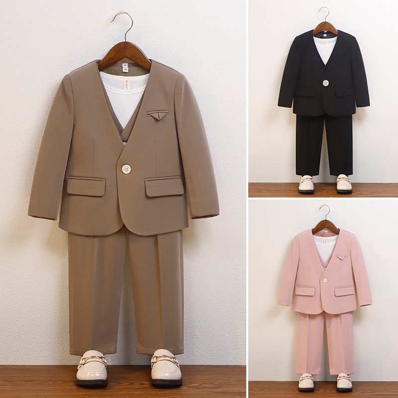子供用 カジュアル スーツ 男の子 おしゃれ風 小さなスーツ 男の赤ちゃん フラワーボーイ ランウェイ 礼服 発表会 衣装