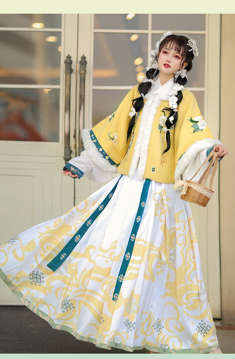 南源明代漢服中国風結婚式服冬改良厚く暖かい新年衣装大晦日服