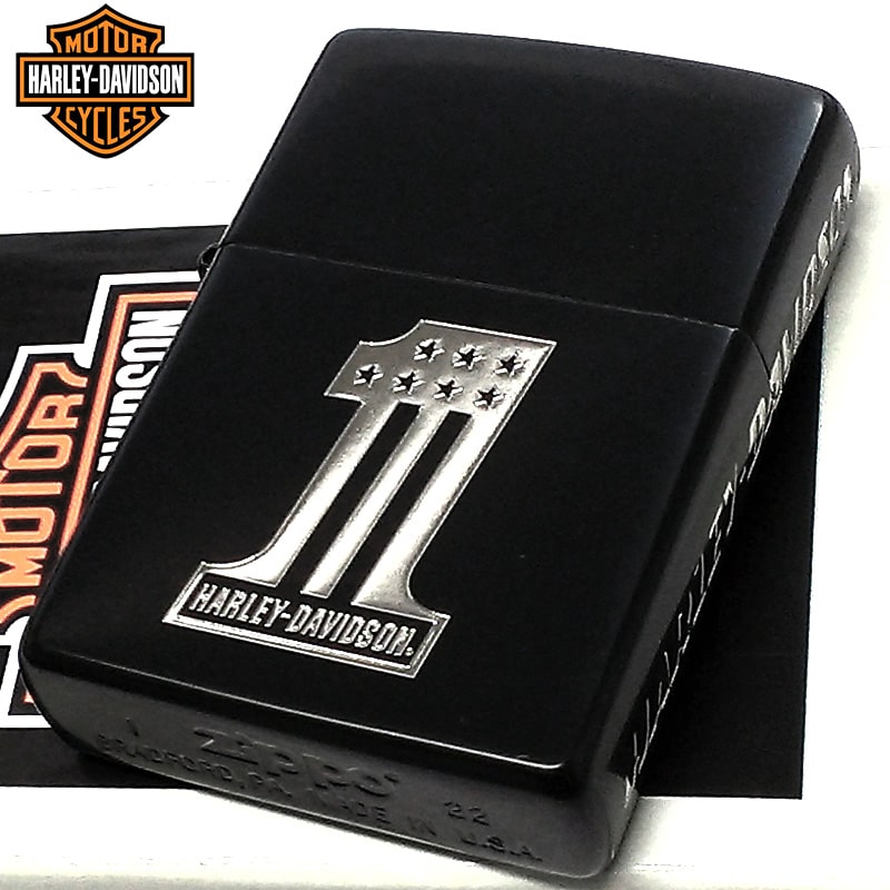 ZIPPOライター かっこいい ハーレー ダビッドソン ジッポ ブラック HARLEY-DAVIDSON エッチング彫刻 艶消し黒 銀差し 渋い おしゃれ プレゼント ギフト メンズ