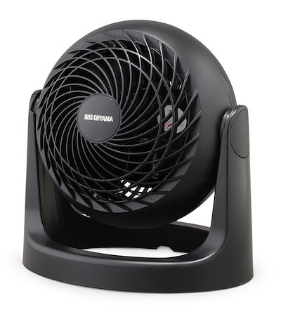 他サイト： サーキュレーター 静音 8畳 マカロン マットデザイン 首振り固定 パワフル送風 コンパクト PCF-MKM15N-B ブラック【IRIS】扇風機の商品画像