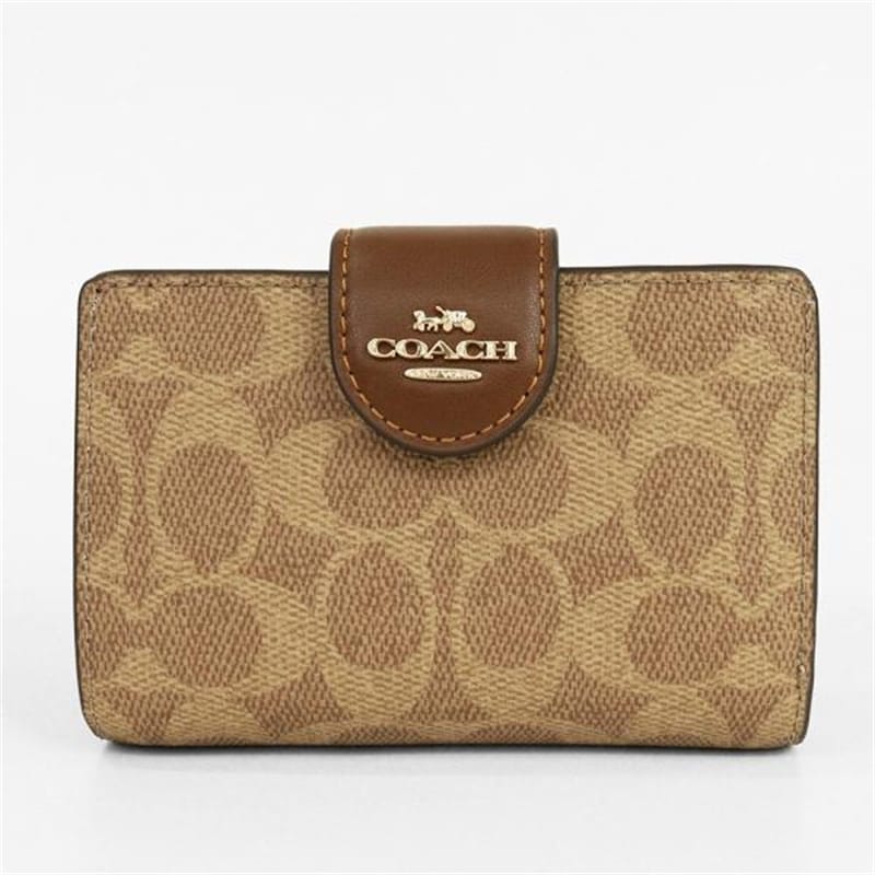 即納 財布 二つ折り財布 CW786 IMXHE タンブラウン レディース シグネチャー ミディアム コーナー ジップ ウォレット アウトレット 品質保証